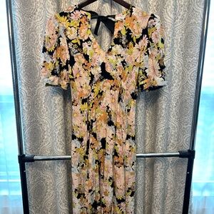 Topshop Women's Yellow and Orange Dress